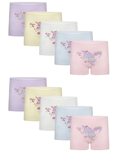 Donella 4271PB79 Assorted 10-Pack Girls' Briefs — wholesale for boutiques