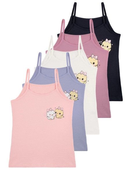 Donella 4371PB87 Assorted 10-Pack Girls' Tank Top — direct Turkish factory supply