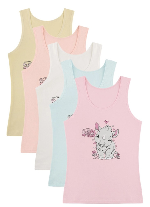 Donella 4971PB124 Assorted 10-Pack Girls' Tank Top — direct Turkish factory supply
