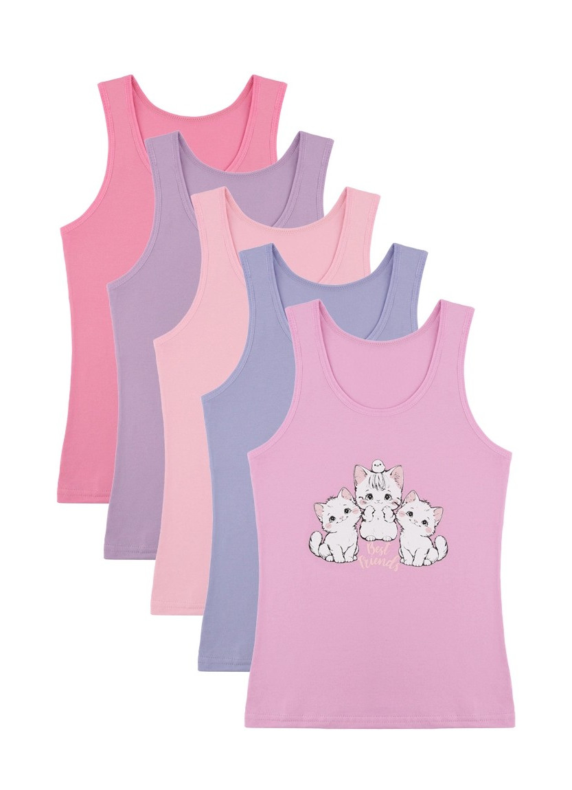 Donella 4971PB82 Assorted 10-Pack Girls' Tank Top — Turkey wholesale collection