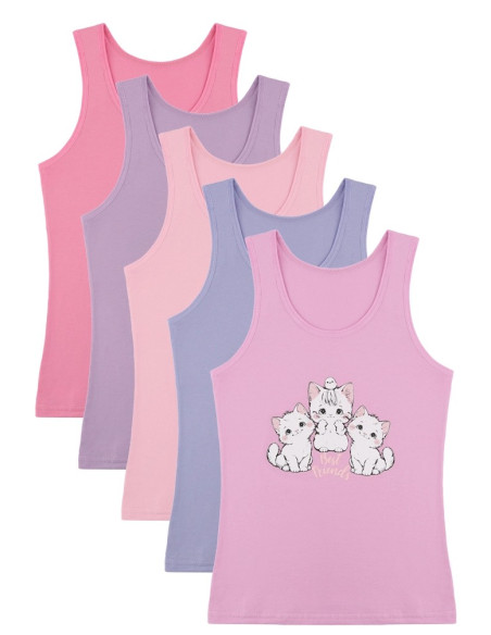 Donella 4971PB82 Assorted 10-Pack Girls' Tank Top — Turkey wholesale collection