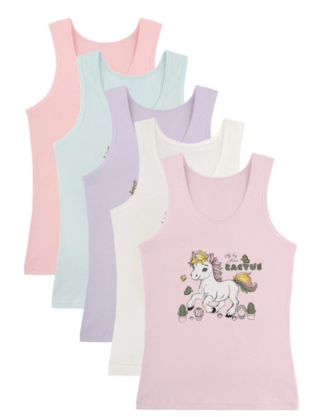 Donella 4971PB93 Assorted 10-Pack Girls' Tank Top — Turkish textile wholesale