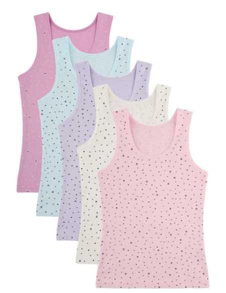 Donella 498126 Assorted 10-Pack Girls' Tank Top — factory-direct from Turkey