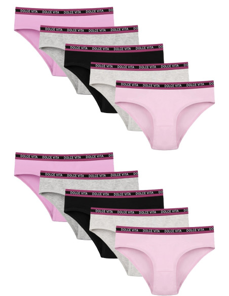 Donella 5171PD12 Assorted 10-Pack Girls' Briefs — Turkey wholesale collection