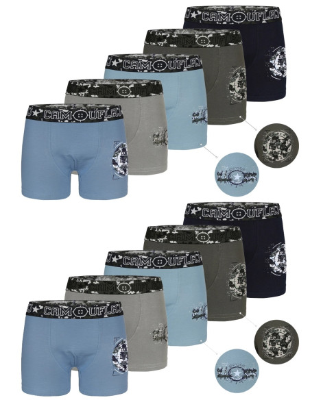 Donella 8071PB38 Assorted 10-Pack Boys' Boxer Briefs — direct Turkish factory supply