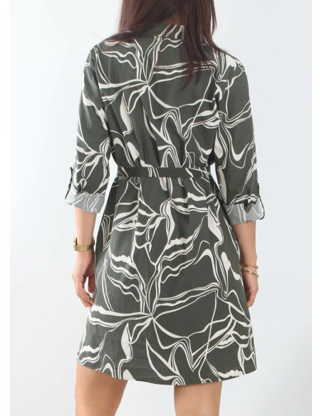 Туника Рубашка 100% Cotton (M+L+XL+2XL+3XL) JEN JEN 04411 Haki — фабричная коллекция оптом