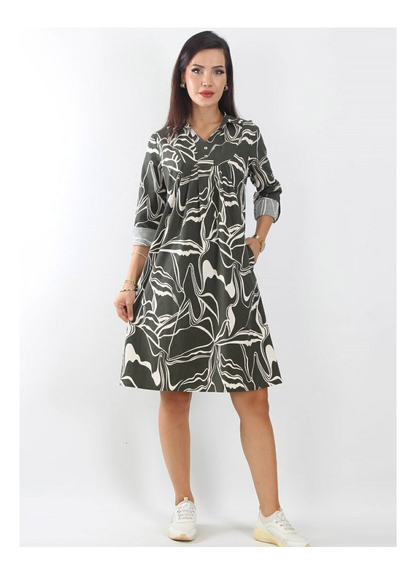 JEN 04403 Haki Cotton Tunic (M+L+XL+2XL+3XL) — Istanbul wholesale supplier