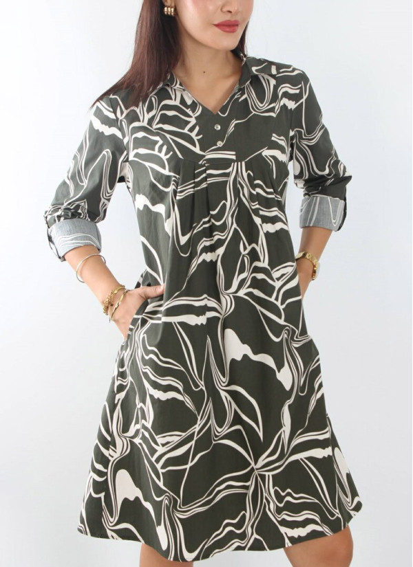 JEN 04403 Haki Cotton Tunic (M+L+XL+2XL+3XL) — Istanbul wholesale supplier 2