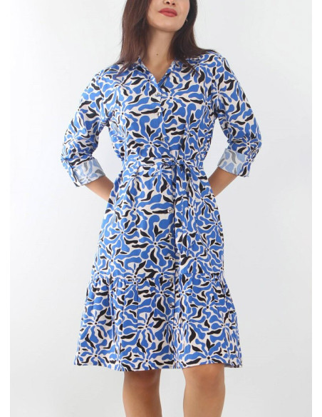 Туника Рубашка 100% Cotton (M+L+XL+2XL+3XL) JEN JEN 04402 Mavi — купить оптом со Стамбула
