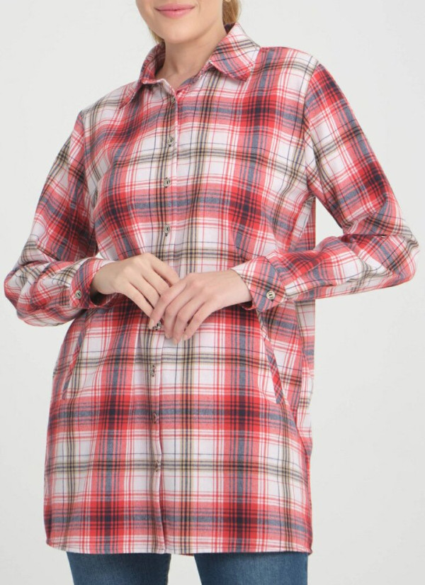 Женская Рубашка (M+L+XL+2XL) JEN JEN 03485 Kirmizi — купить оптом из Турции 2