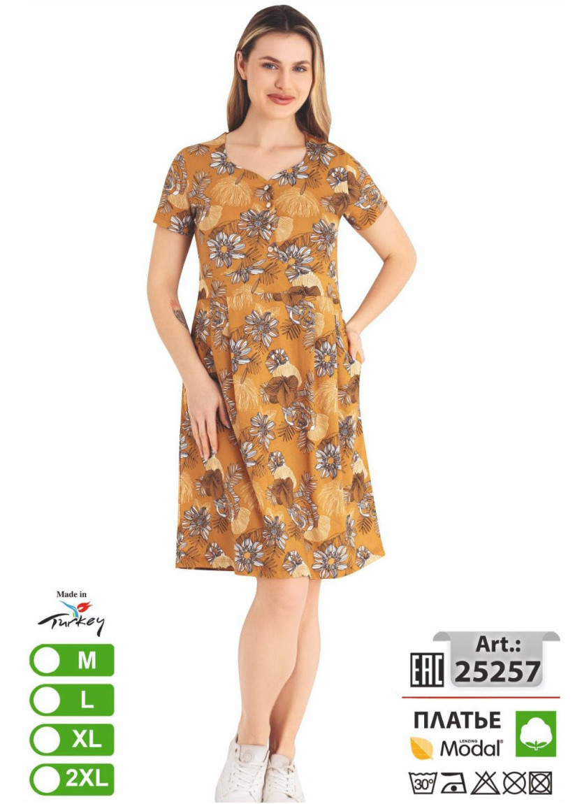 Платье MODAL (M+L+XL+2XL) intensive 25257 — фабричная коллекция оптом