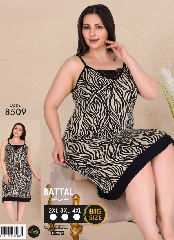 Lady 8509 Nightdress (2XL+3XL+4XL) — Turkish textile wholesale