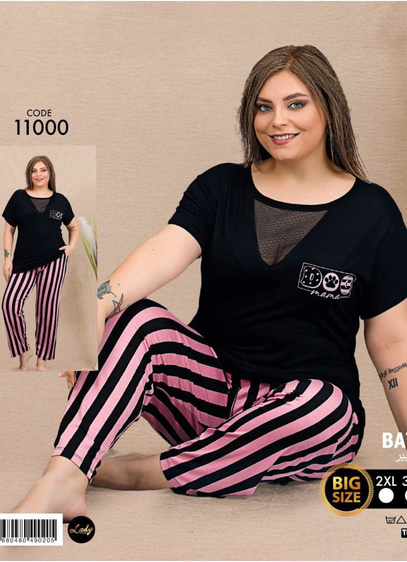 Lady BTL Ksa 11000 Pants Homewear Set (2XL+3XL+4XL) — Turkey wholesale collection