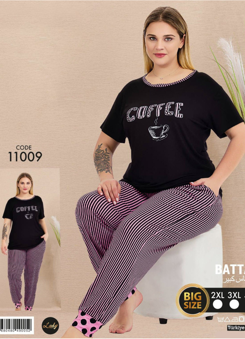 Lady BTL Ksa 11009 Pants Homewear Set (2XL+3XL+4XL) — Istanbul wholesale supplier