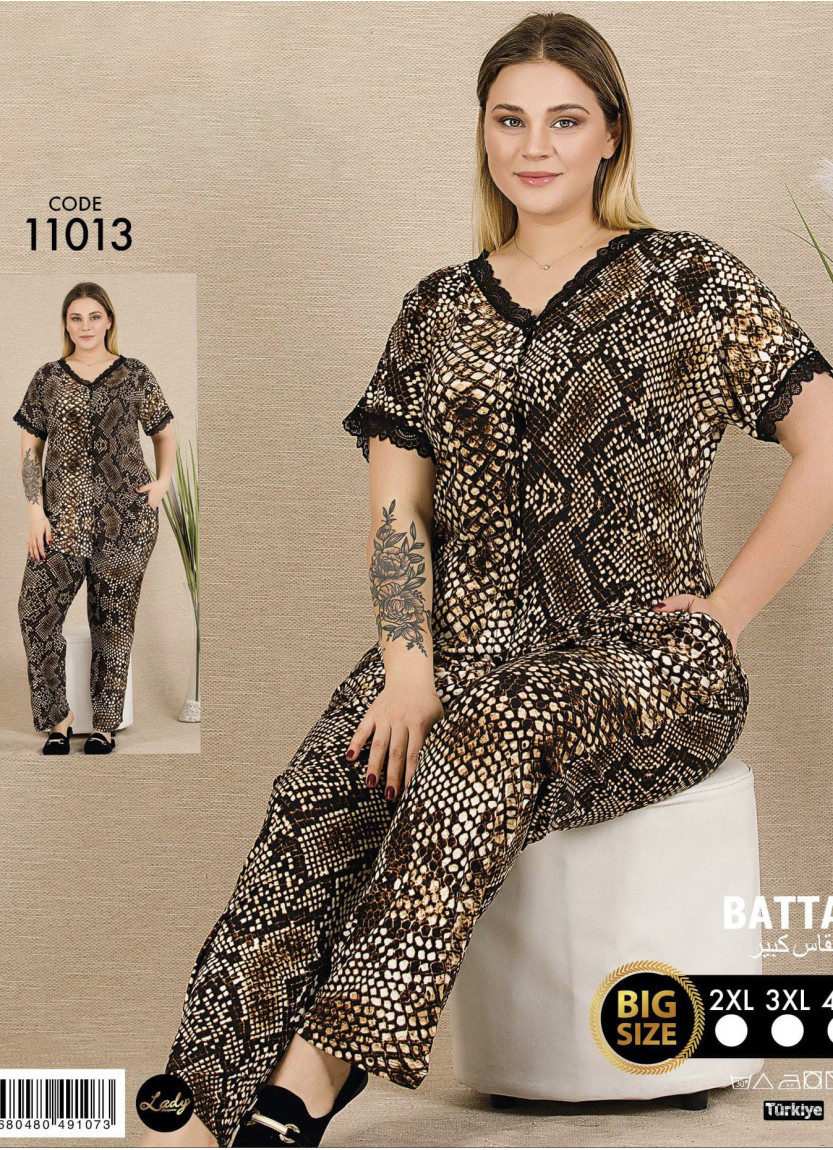 Lady BTL Ksa 11013 Pants Homewear Set (2XL+3XL+4XL) — Turkey wholesale collection