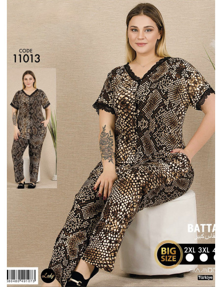 Lady BTL Ksa 11013 Pants Homewear Set (2XL+3XL+4XL) — Turkey wholesale collection