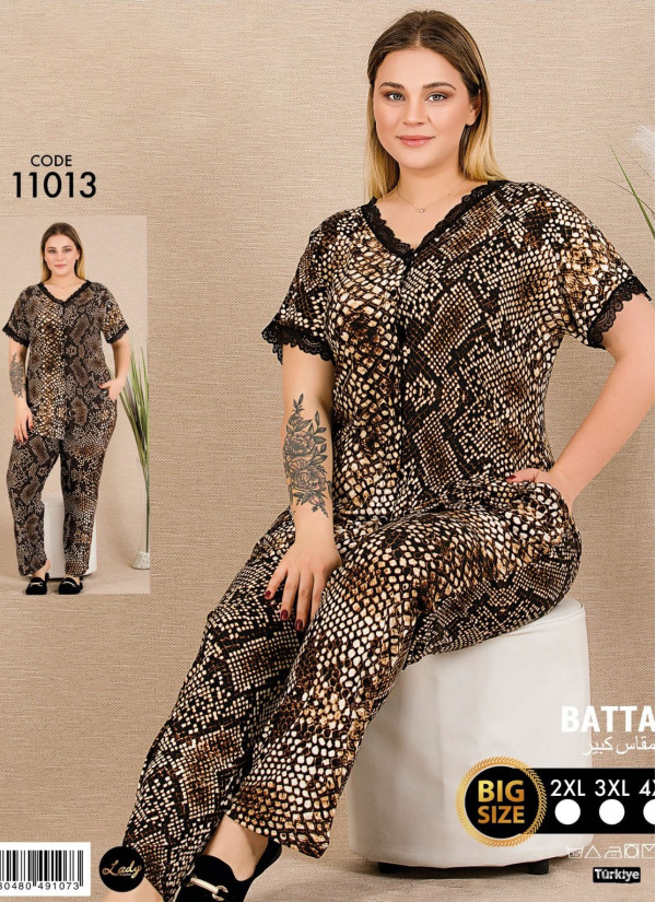 Lady BTL Ksa 11013 Pants Homewear Set (2XL+3XL+4XL) — wholesale for boutiques