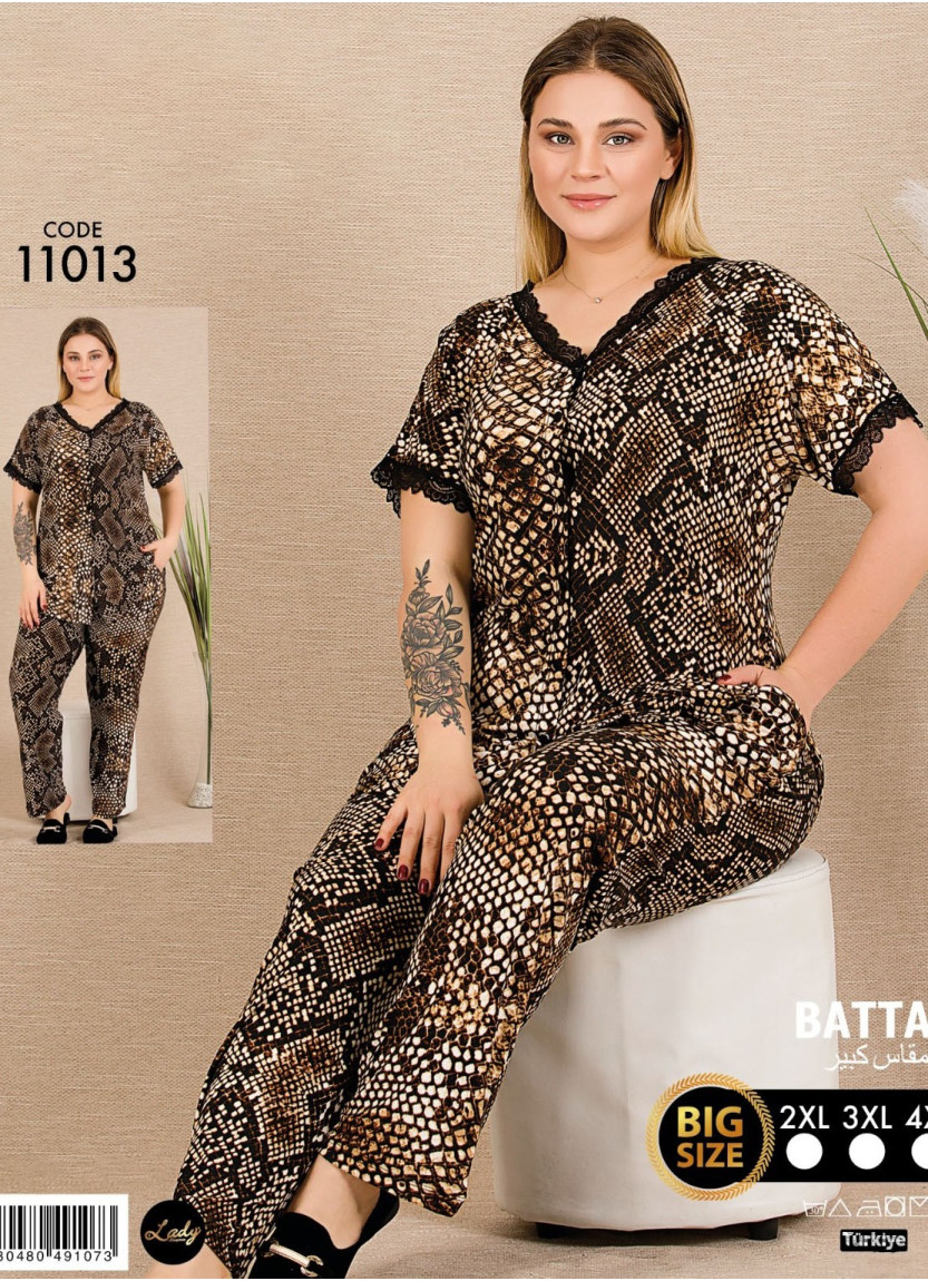 Lady BTL Ksa 11013 Pants Homewear Set (2XL+3XL+4XL) — wholesale for boutiques