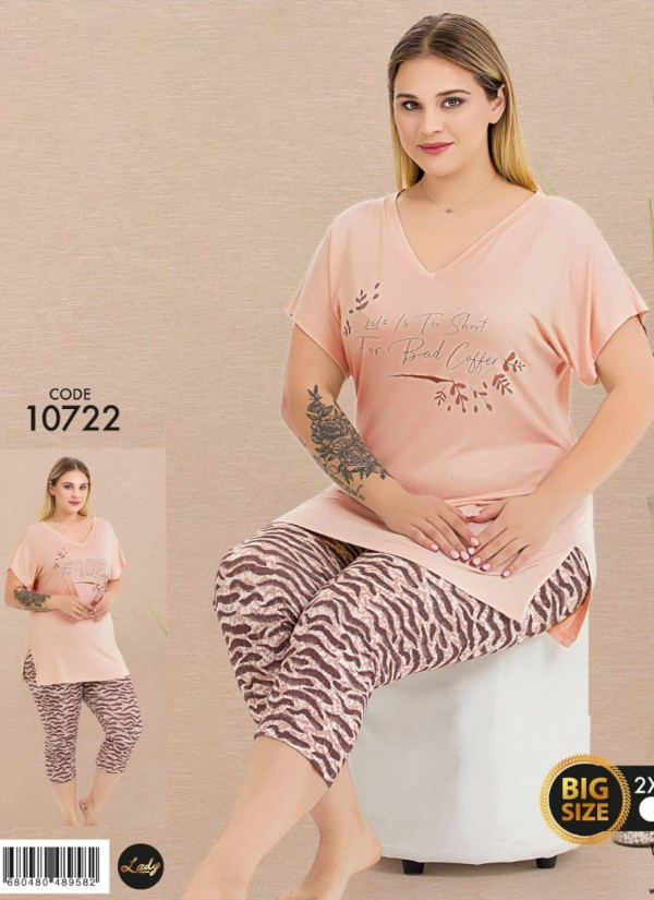 Lady BTL 10722 Capri Homewear Set (2XL+3XL+4XL) — factory-direct from Turkey