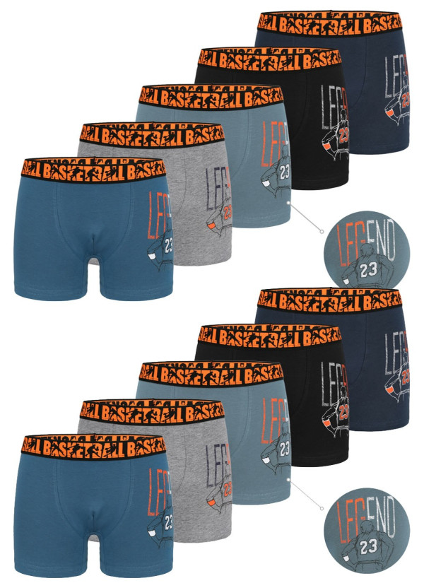 Donella 8071PB28 Assorted 10-Pack Boys' Boxer Briefs — Turkey wholesale collection