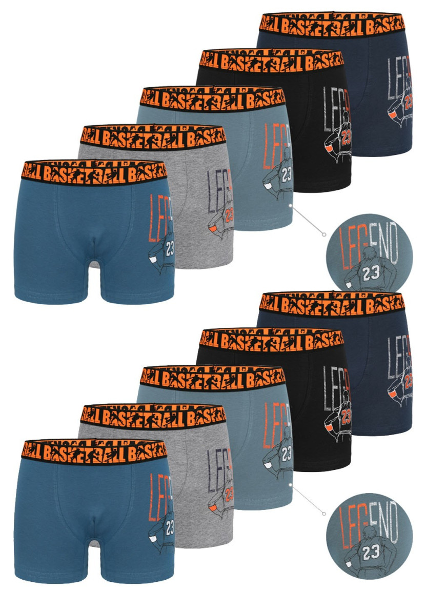 Donella 8071PB28 Assorted 10-Pack Boys' Boxer Briefs — Turkey wholesale collection