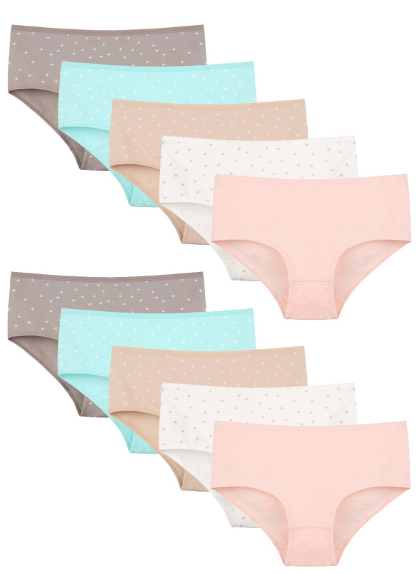 Donella 25114D2 Assorted 10-Pack Women's Briefs — Istanbul wholesale supplier