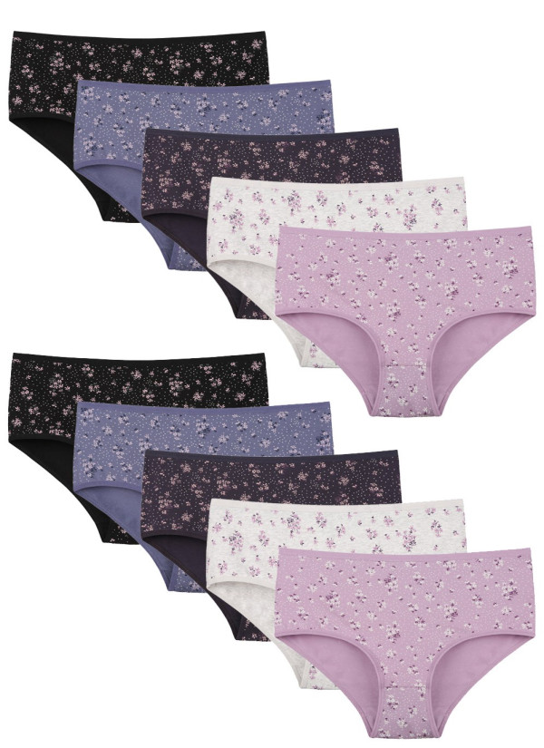 Donella 258131 Assorted 10-Pack Women's Briefs — direct Turkish factory supply