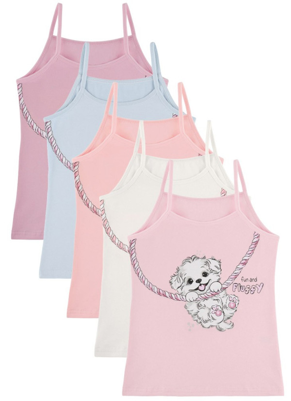 Donella 4371PB127 Assorted 10-Pack Girls' Tank Top — Turkish factory wholesale
