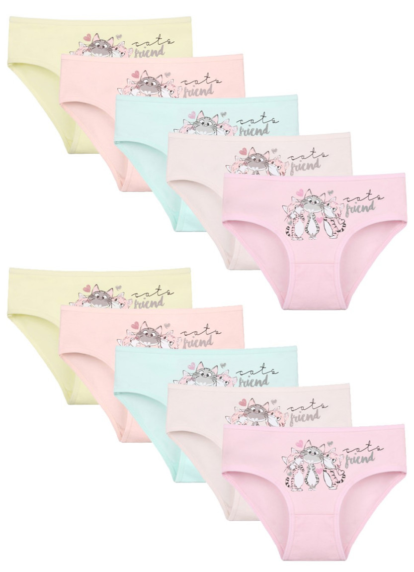 Donella 4171PB115 Assorted 10-Pack Girls' Briefs — Turkish textile wholesale