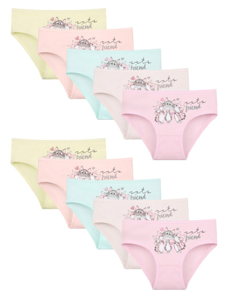 Donella 4171PB115 Assorted 10-Pack Girls' Briefs — Turkish textile wholesale