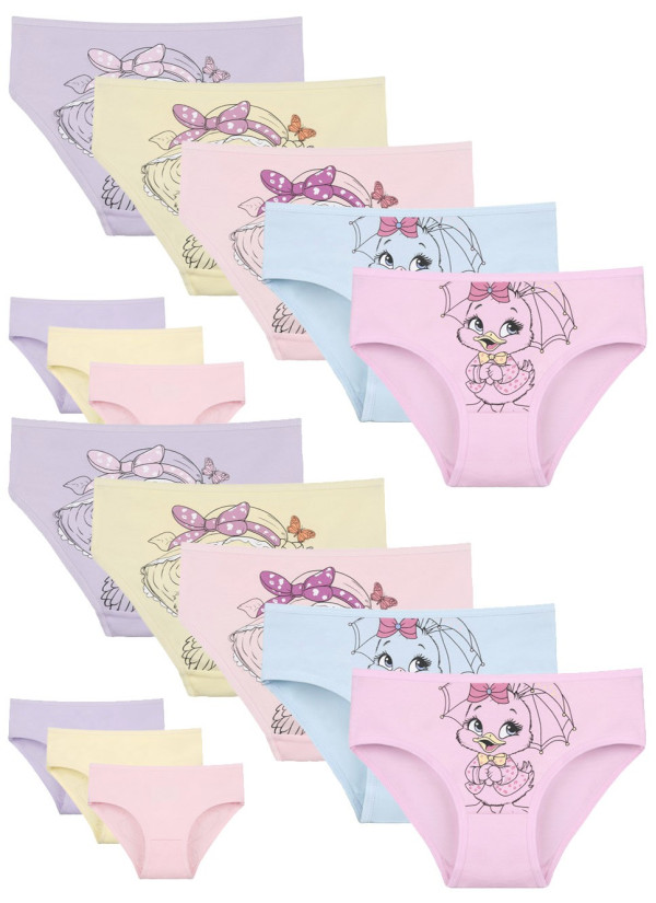 Donella 4171PB132 Assorted 10-Pack Girls' Briefs — wholesale for boutiques