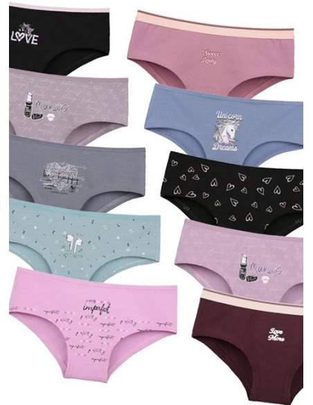 Donella 65F1 Assorted 10-Pack Girls' Briefs — Turkish textile wholesale