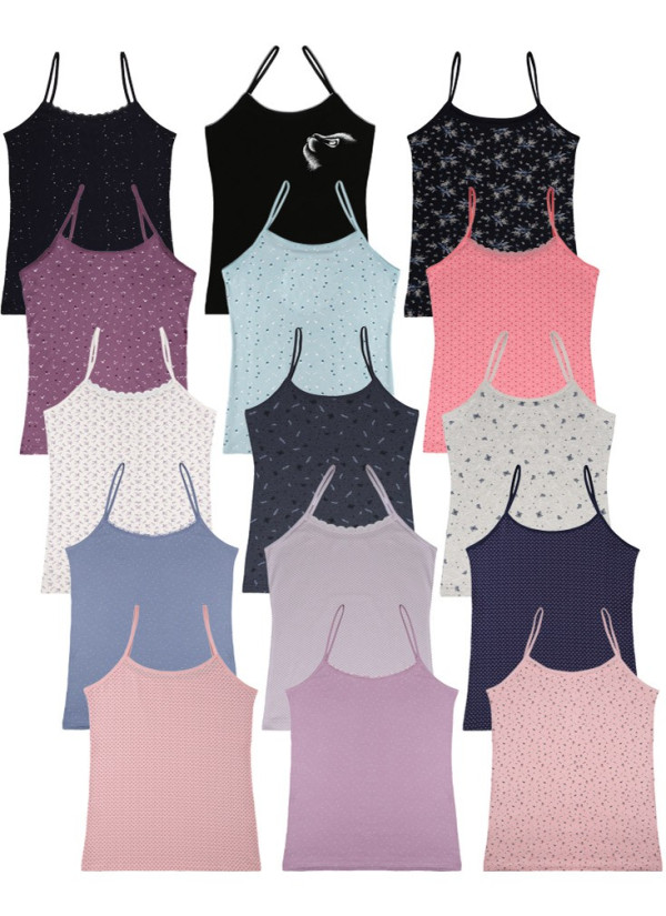 Donella 23F1 Assorted 10-Pack Tank Top — factory-direct from Turkey