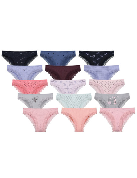 Donella 19F1 Assorted 10-Pack Women's Briefs — Turkish textile wholesale