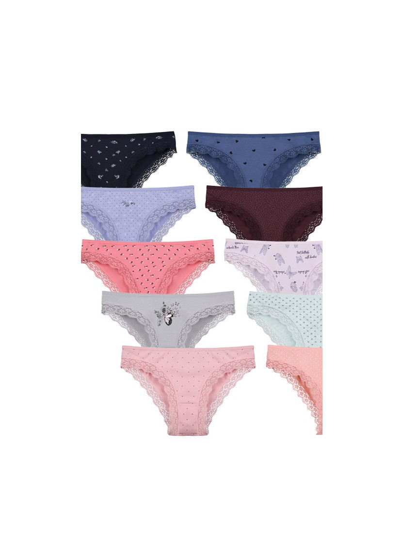 Donella 19F1 Assorted 10-Pack Women's Briefs — factory-direct from Turkey