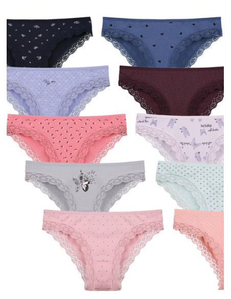 Donella 19F1 Assorted 10-Pack Women's Briefs — factory-direct from Turkey