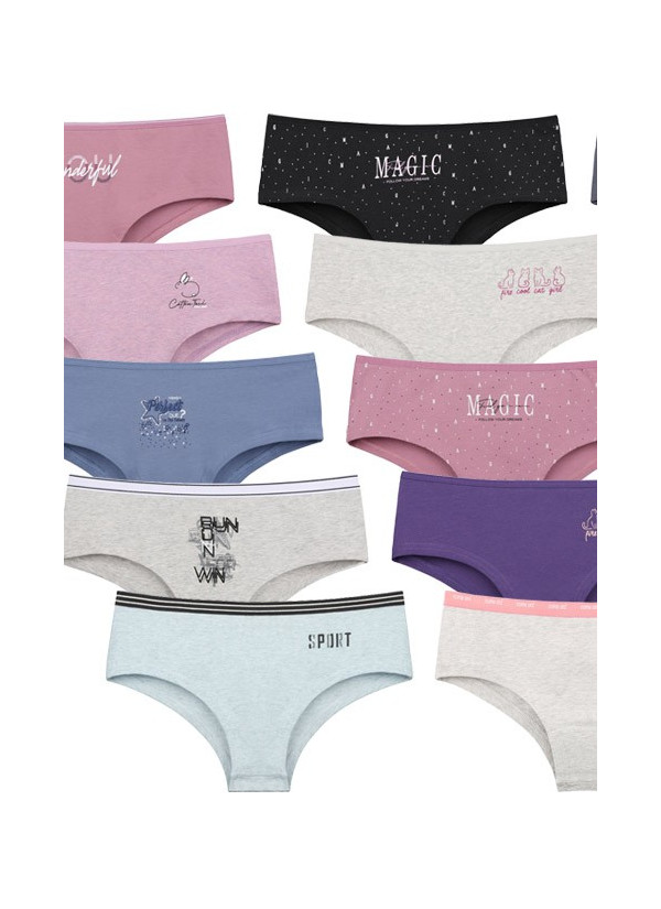 Donella 14F1 Assorted 10-Pack Women's Briefs — wholesale for boutiques