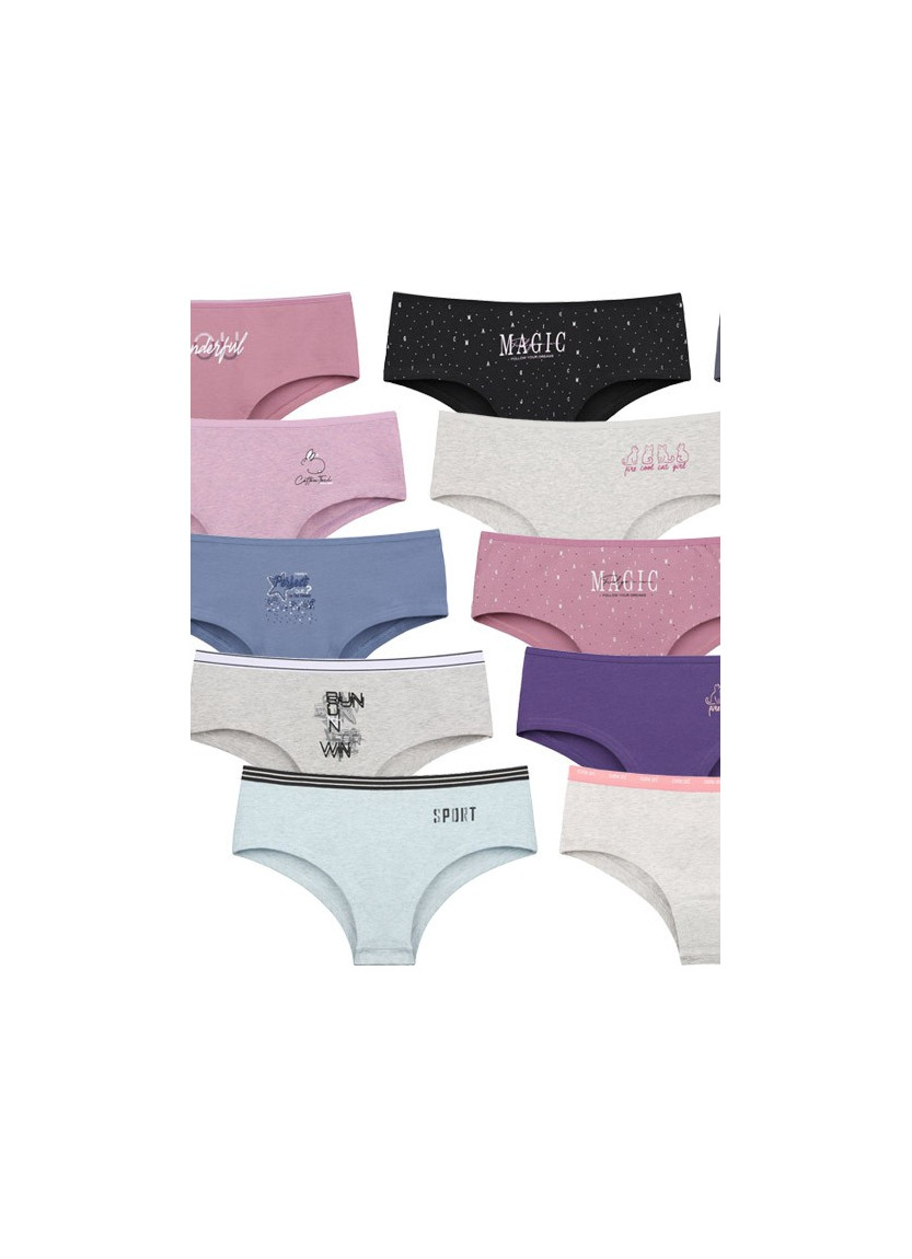 Donella 14F1 Assorted 10-Pack Women's Briefs — wholesale for boutiques