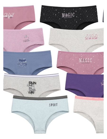 Donella 14F1 Assorted 10-Pack Women's Briefs — wholesale for boutiques
