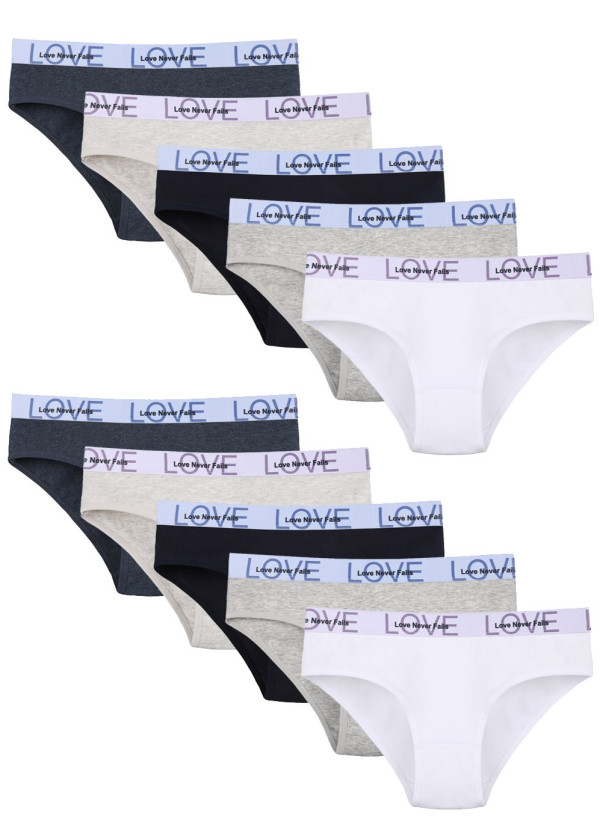 Donella 5171PD13 Assorted 10-Pack Girls' Briefs — Turkish textile wholesale