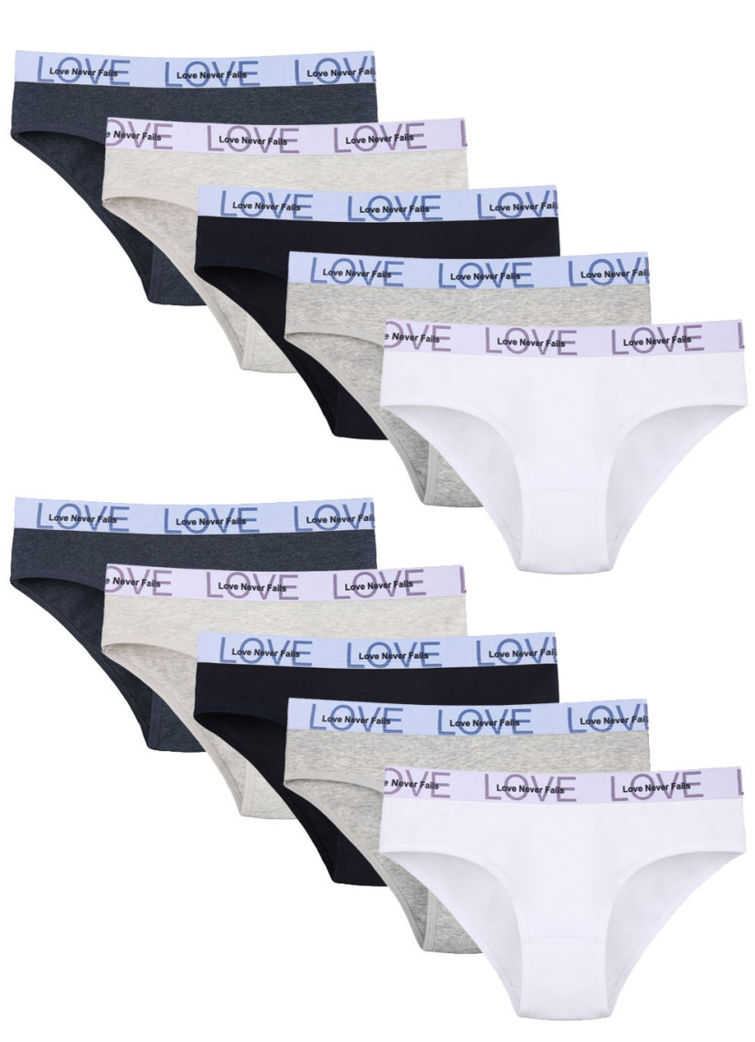 Donella 5171PD13 Assorted 10-Pack Girls' Briefs — Turkish textile wholesale