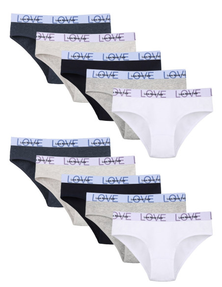 Donella 5171PD13 Assorted 10-Pack Girls' Briefs — Turkish textile wholesale