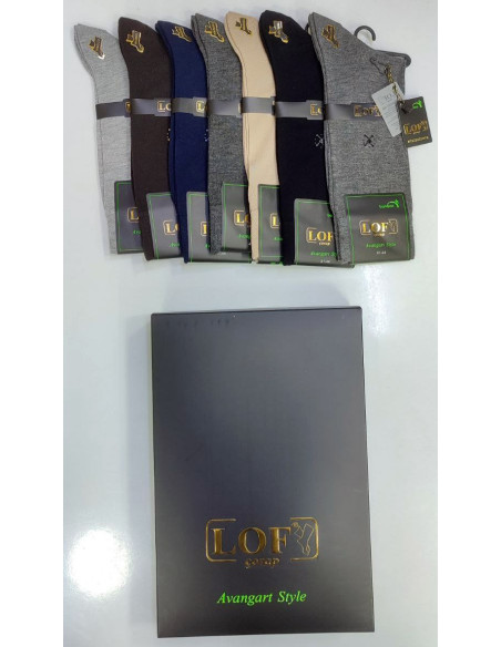 LOF Yaz BMB 10007Y5 Bamboo 12-Pair Pack Men's Socks (41-44) — factory-direct from Turkey