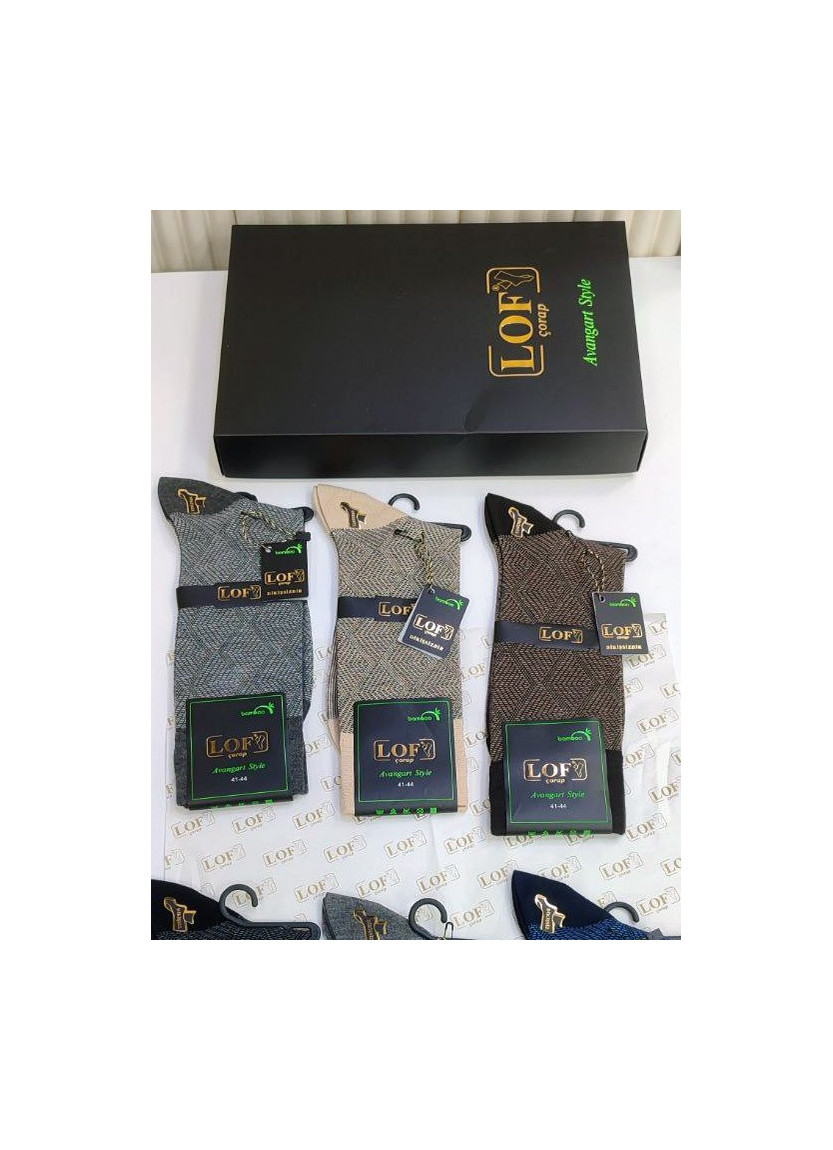 LOF Yaz BMB 10007Y6 Bamboo 12-Pair Pack Men's Socks (41-44) — wholesale for boutiques