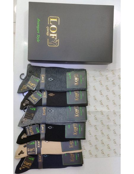 Летние Носки Бамбуковые Длинные Мужские 12 Пар/Уп. (41-44) с Запахом Парфюма LOF Yaz BMB 10007Y7 — купить оптом из Турции