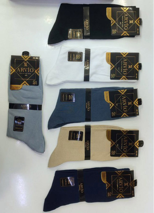 Летние Носки Хлопковые Длинные Мужские 12 Пар/Уп. (40-44) с Запахом Парфюма LOF Yaz COT 10008С1 — оптом от турецкой фабрики