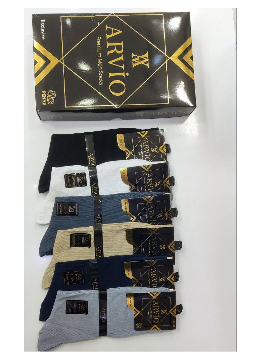 LOF Yaz COT 10008С1 12-Pair Pack Men's Socks (40-44) — Istanbul wholesale supplier