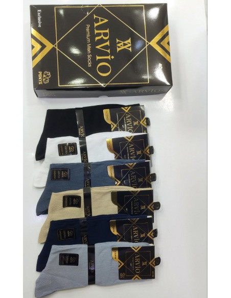 LOF Yaz COT 10008С1 12-Pair Pack Men's Socks (40-44) — Istanbul wholesale supplier