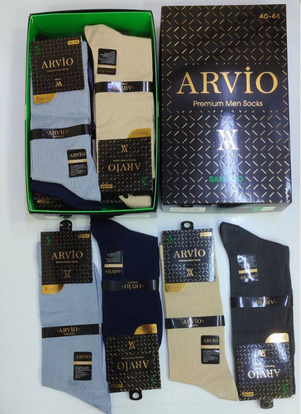 Летние Носки Бамбуковые Мужские 12 Пар/Уп. (40-44) с Запахом Парфюма ARVIO ARVIO YAZ BMB 6501A — турецкий текстиль оптом 2