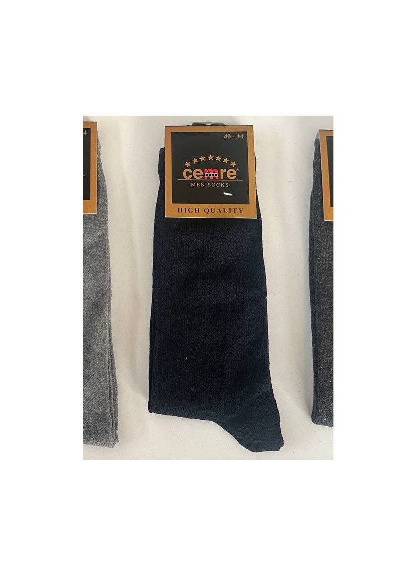 Носки Длинные Мужские Чёрные 12 Пар/Уп. (40-44) Cotton ARVIO ARVIO Uz KOM 12001 Siyah — оптом для магазинов и бутиков